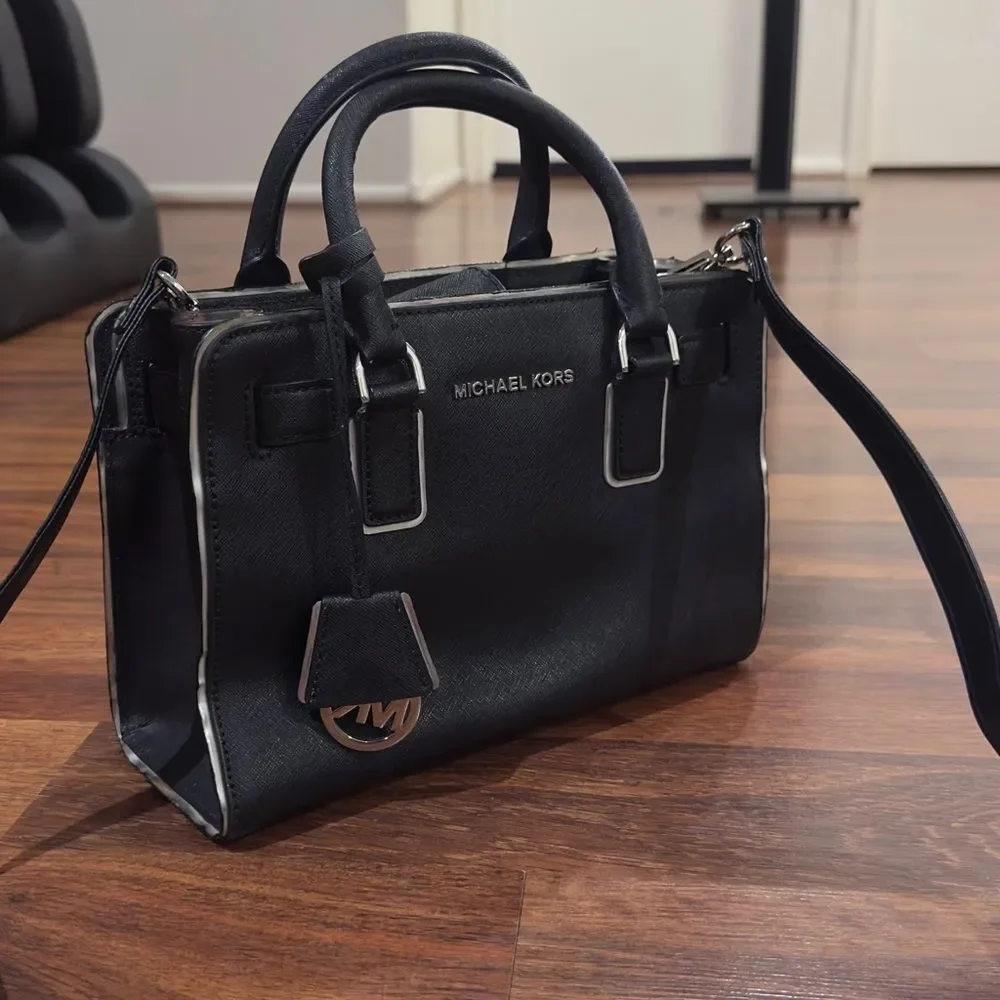 Michael Kors Black Leather Satchel